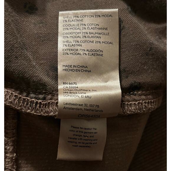 Pilcro Women’s 18W  40 x 27 Corduroy Pant Yaya Mid Rise Crop Flare Taupe Brown - Picture 10 of 16